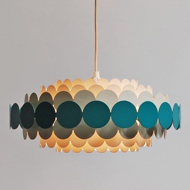 Люстра Doria Leuchten hanging lamp Бирюзовый Белый Люстра Doria Leuchten hanging lamp Бирюзовый Белый в Кирове | Loft Concept