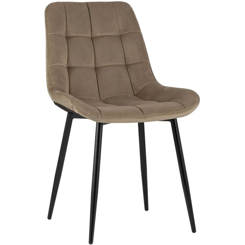 Стул NANCY Chair Коричневый Велюр Черные ножки Коричневый Черный Стул NANCY Chair Коричневый Велюр Черные ножки Коричневый Черный в Кирове | Loft Concept