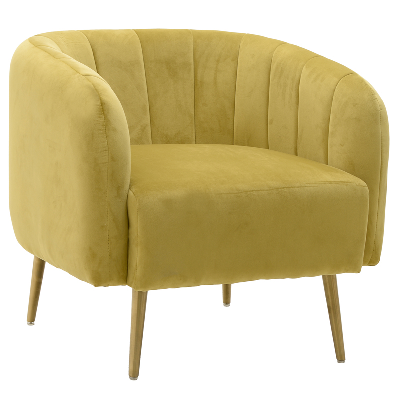Кресло Donsia Armchair yellow Желтый Золотой Кресло Donsia Armchair yellow Желтый Золотой в Кирове | Loft Concept