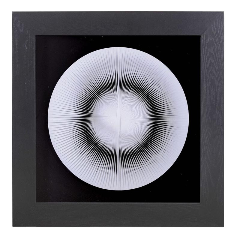 Панно Guinevere optical circle Серебряный Черный Панно Guinevere optical circle Серебряный Черный в Кирове | Loft Concept