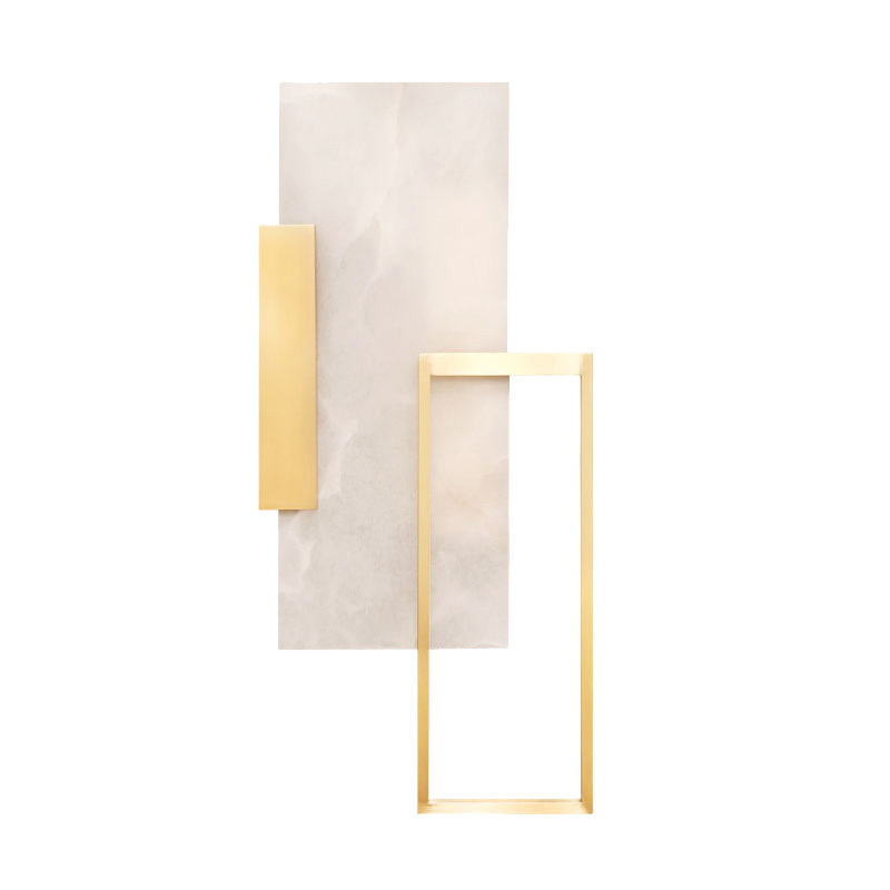 Бра Frame Wall lamp Латунь Белый Мрамор Bianco Бра Frame Wall lamp Латунь Белый Мрамор Bianco в Кирове | Loft Concept