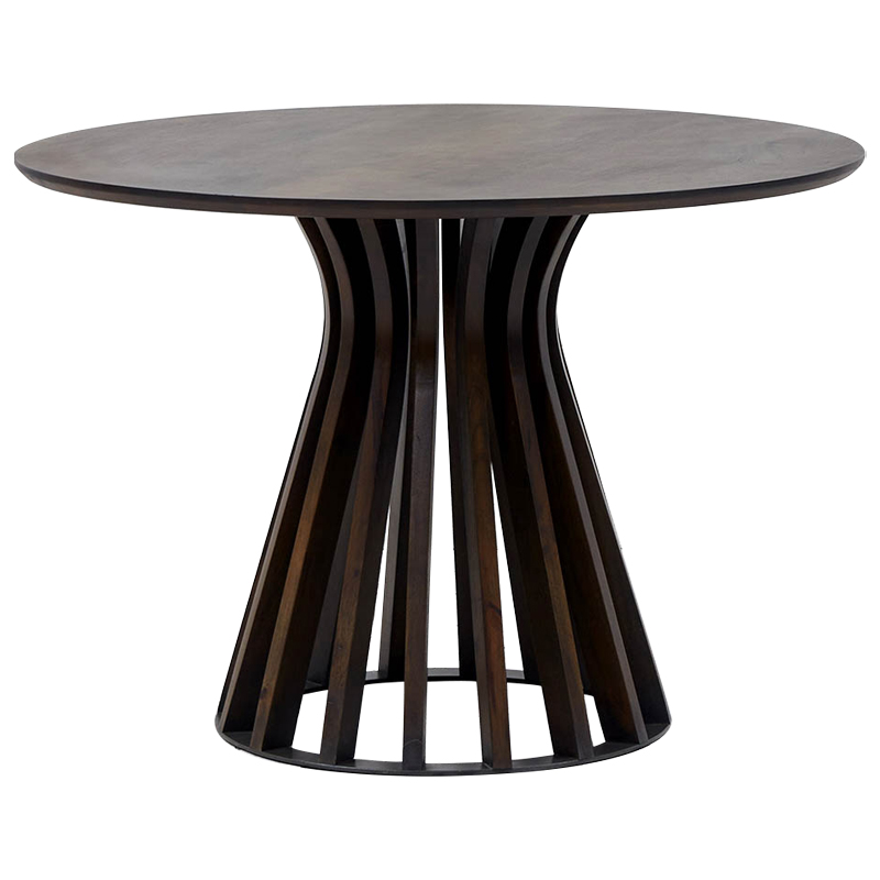 Обеденный круглый стол Seamus Brown Wood Dining Table Коричневый Обеденный круглый стол Seamus Brown Wood Dining Table Коричневый в Кирове | Loft Concept