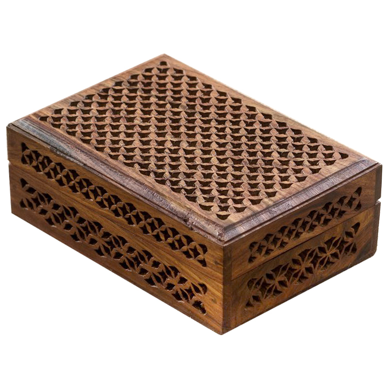 Шкатулка Yamini Indian Inlay Box Коричневый Шкатулка Yamini Indian Inlay Box Коричневый в Кирове | Loft Concept