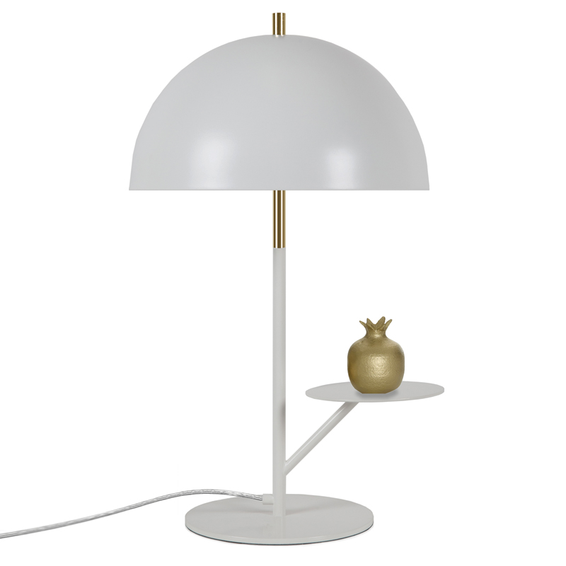 Настольная лампа Table lamp Butler WHITE Латунь Белый Настольная лампа Table lamp Butler WHITE Латунь Белый в Кирове | Loft Concept