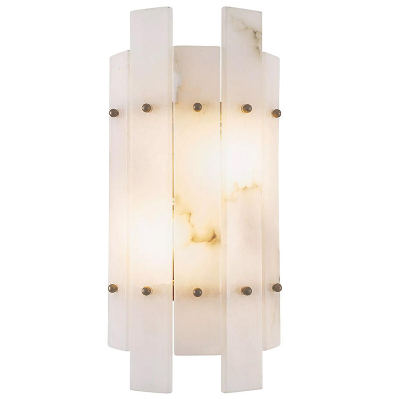 Бра Eichholtz Wall Lamp Caprera Alabaster Белый Мрамор Bianco Бежевый Латунь Бра Eichholtz Wall Lamp Caprera Alabaster Белый Мрамор Bianco Бежевый Латунь в Кирове | Loft Concept