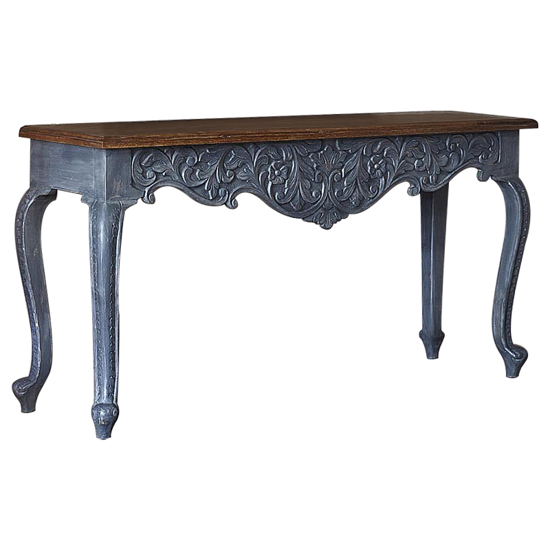 Консоль Reyansh Console Серо-голубой Коричневый в Кирове | Loft Concept 