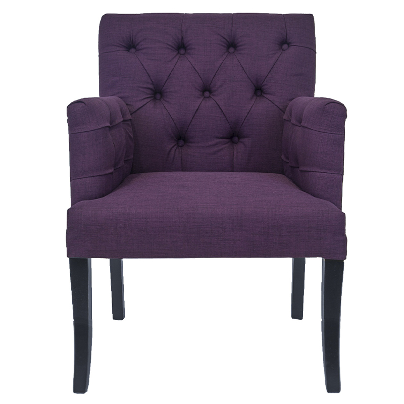 Кресло Addison Chic Armchair purple flax Фиолетовый Черный Кресло Addison Chic Armchair purple flax Фиолетовый Черный в Кирове | Loft Concept