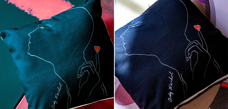 Декоративная подушка White Silhouette Lover Pillow Декоративная подушка White Silhouette Lover Pillow - Loft-Concept в Кирове