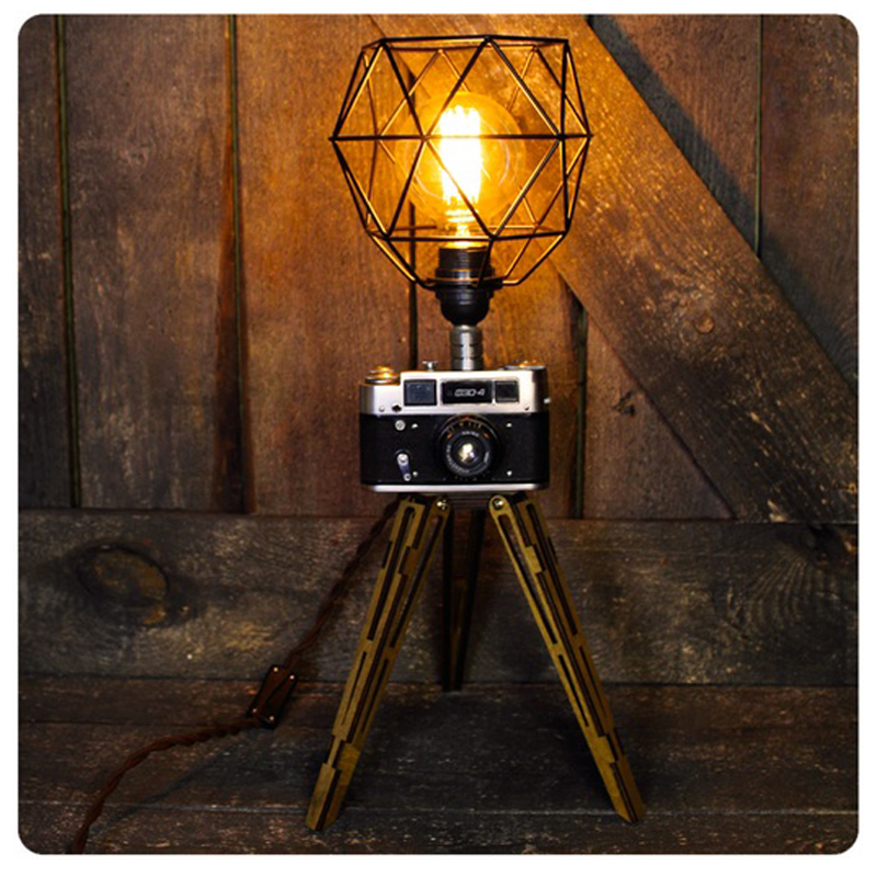 Настольная лампа Retro Camera Черный Настольная лампа Retro Camera Черный в Кирове | Loft Concept