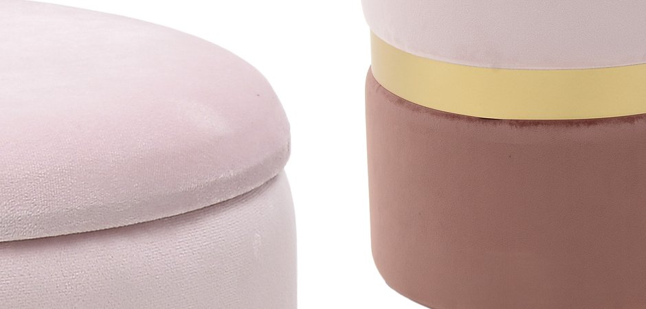 Комплект пуфов Golden Belt Soft Pink & Deep Pink Комплект пуфов Golden Belt Soft Pink & Deep Pink - Loft-Concept в Кирове