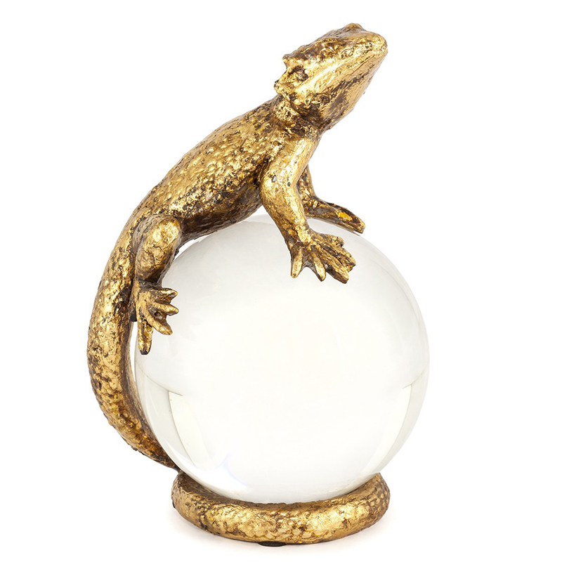 Статуэтка PAPERWEIGHT LIZARD Белый Бронза Статуэтка PAPERWEIGHT LIZARD Белый Бронза в Кирове | Loft Concept