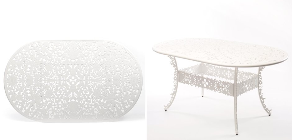 Обеденный стол Industry Collection ALUMINIUM OVAL TABLE – WHITE Обеденный стол Industry Collection ALUMINIUM OVAL TABLE – WHITE - Loft-Concept в Кирове