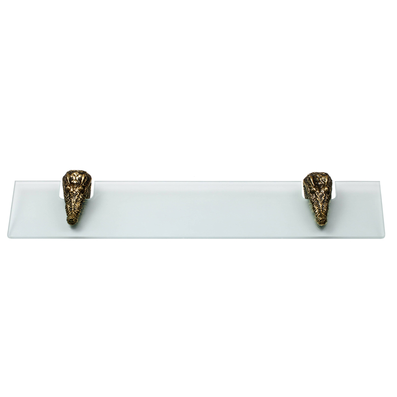 Полка для ванной Bronze Crocodile Heads Бронза Полка для ванной Bronze Crocodile Heads Бронза в Кирове | Loft Concept
