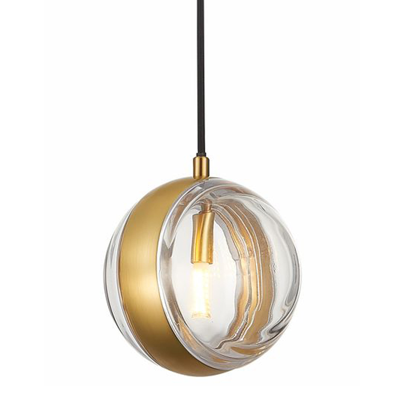 Подвесной светильник Leandra Hanging Lamp Латунь Прозрачное Стекло Подвесной светильник Leandra Hanging Lamp Латунь Прозрачное Стекло в Кирове | Loft Concept