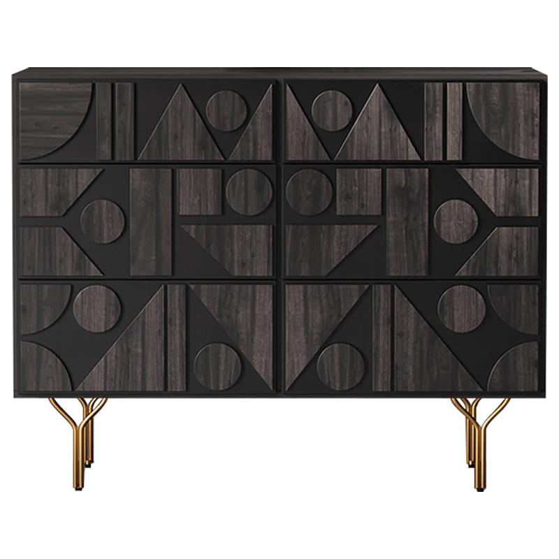 Комод Adnan Chest of Drawers Коричневый Золотой Комод Adnan Chest of Drawers Коричневый Золотой в Кирове | Loft Concept