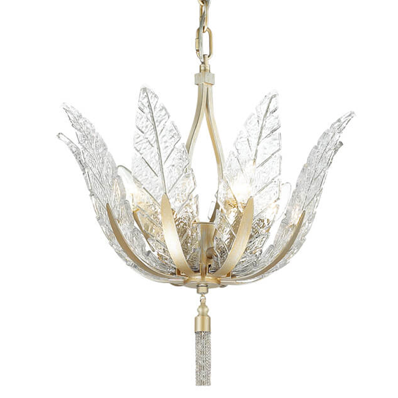 Люстра Glass Petals Chandelier 36 Золотой Прозрачный (Transparent) в Кирове | Loft Concept 