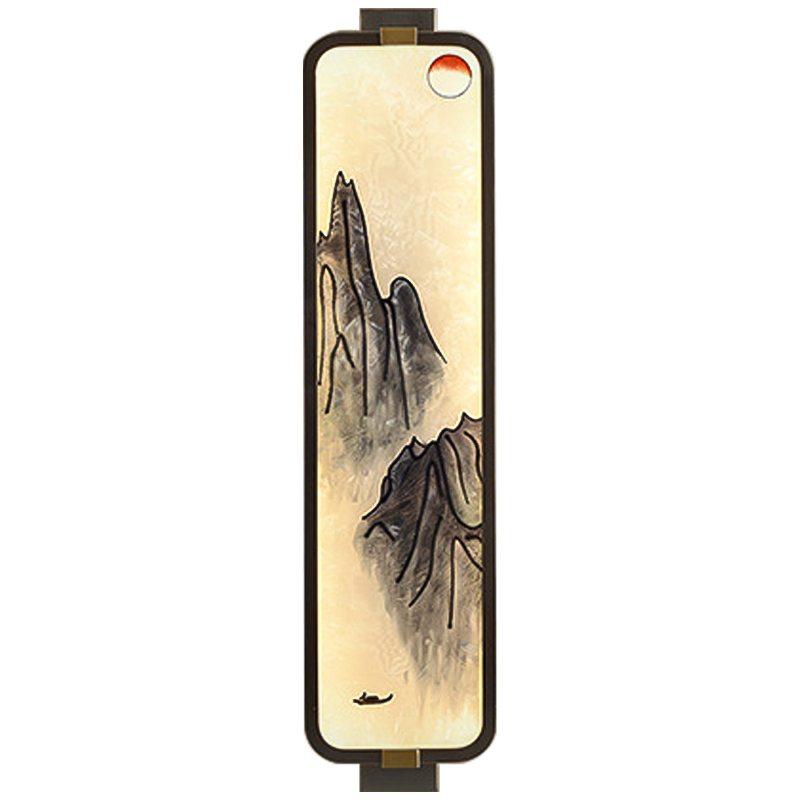 Настенный светильник Mountains Oriental Scenes Wall Lamp Темная медь Бежевый Черный Красный Настенный светильник Mountains Oriental Scenes Wall Lamp Темная медь Бежевый Черный Красный в Кирове | Loft Concept