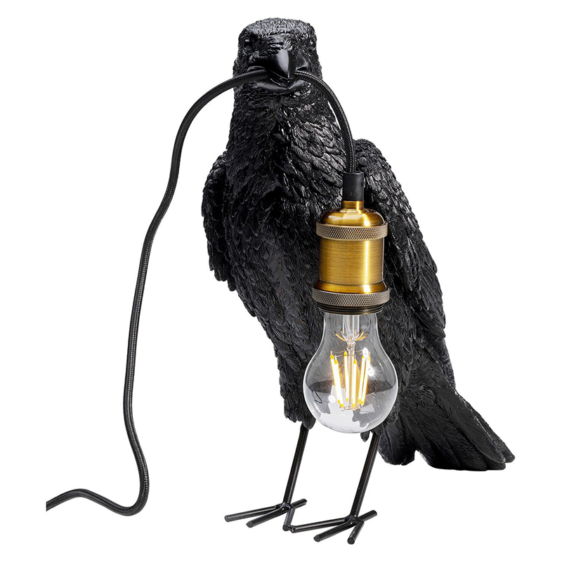 Настольная лампа Ворона Black Crow Черный Настольная лампа Ворона Black Crow Черный в Кирове | Loft Concept