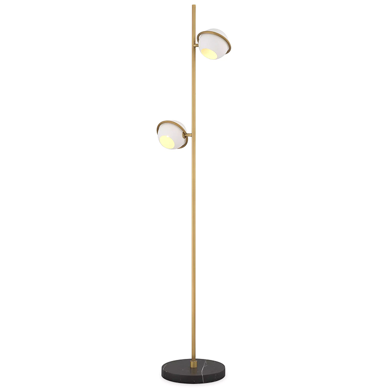 Торшер Eichholtz Floor Lamp Aprillia Золотой Белый Черный Мрамор Nero Торшер Eichholtz Floor Lamp Aprillia Золотой Белый Черный Мрамор Nero в Кирове | Loft Concept