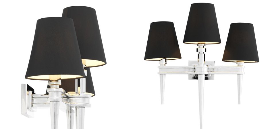 Бра Wall Lamp Waterloo Triple Nickel Бра Wall Lamp Waterloo Triple Nickel - Loft-Concept в Кирове