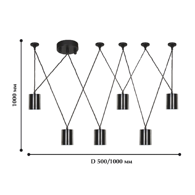 Черная каскадная люстра Wireflow Suspension Черная каскадная люстра Wireflow Suspension в Кирове