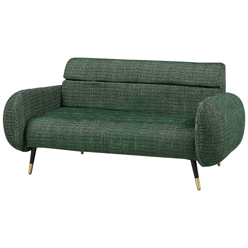 Диван Hebert Sofa Green M Зеленый Зеленый Черный Латунь Диван Hebert Sofa Green M Зеленый Зеленый Черный Латунь в Кирове | Loft Concept