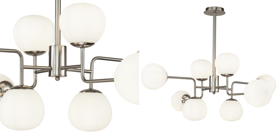 Люстра Tiepolo Ball Chandelier Nickel 8 Люстра Tiepolo Ball Chandelier Nickel 8 - Loft-Concept в Кирове
