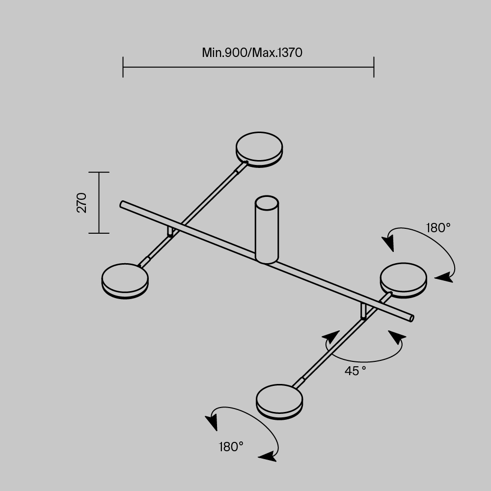 Потолочный светильник Fad 3000К 26Вт в Кирове