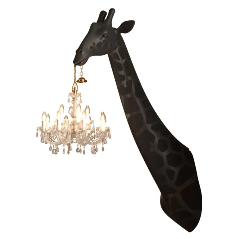 Бра черный жираф Black Giraffe Wall Lamp Sconce Chandalier Черный Бра черный жираф Black Giraffe Wall Lamp Sconce Chandalier Черный в Кирове | Loft Concept