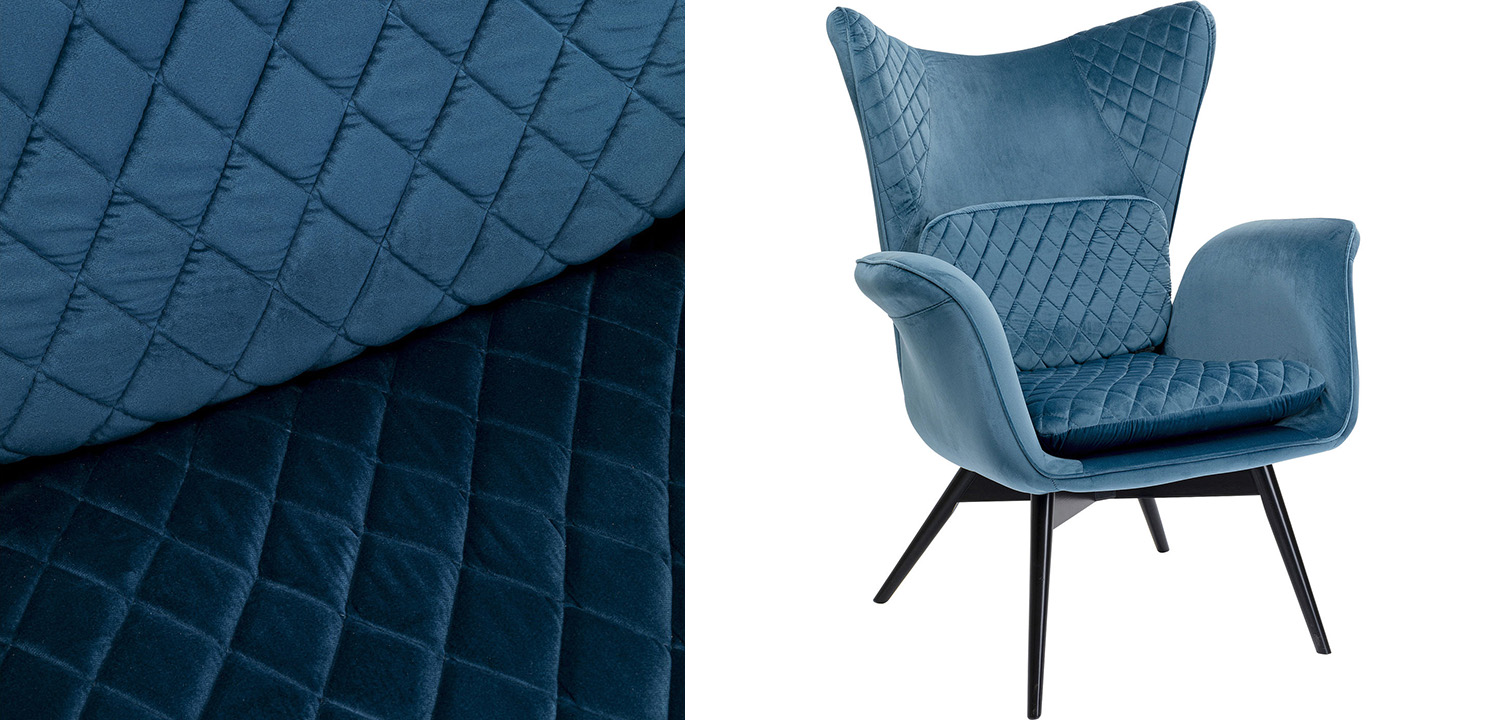 Кресло Blue Velvet Throne - фото