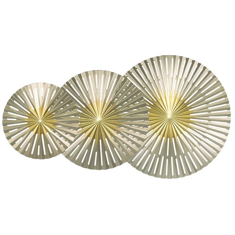 Арт-объект Apollo Gold and Silver Wall Plaque Disc gap 3 Золотой Серебряный Арт-объект Apollo Gold and Silver Wall Plaque Disc gap 3 Золотой Серебряный в Кирове | Loft Concept