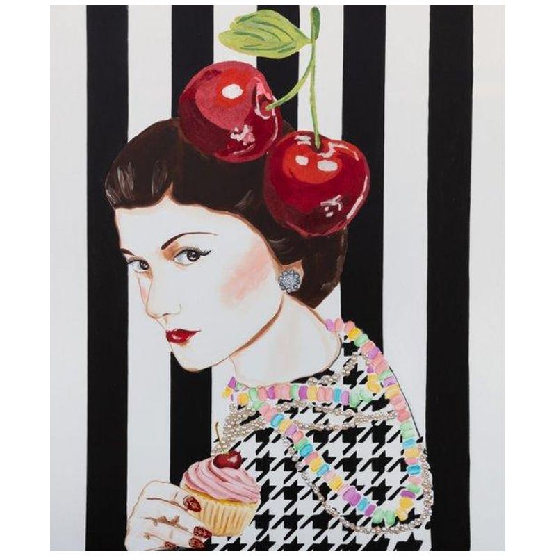 Картина Coco Chanel with Cherry Headdress Мульти Картина Coco Chanel with Cherry Headdress Мульти в Кирове | Loft Concept