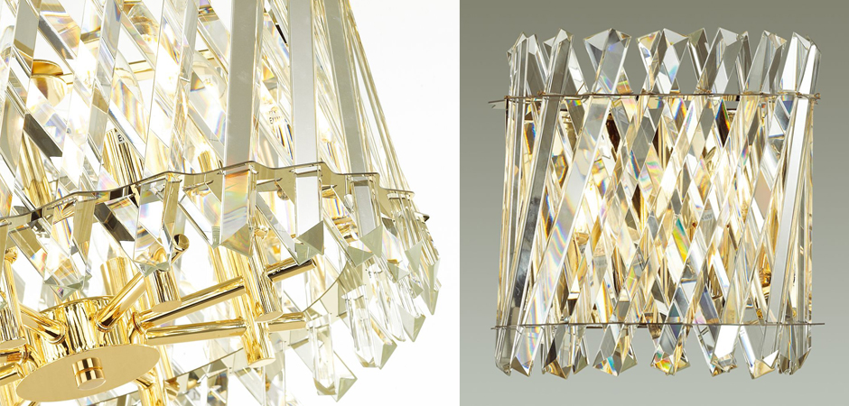 Бра Crystal Crossed Stripes Gold Бра Crystal Crossed Stripes Gold - Loft-Concept в Кирове