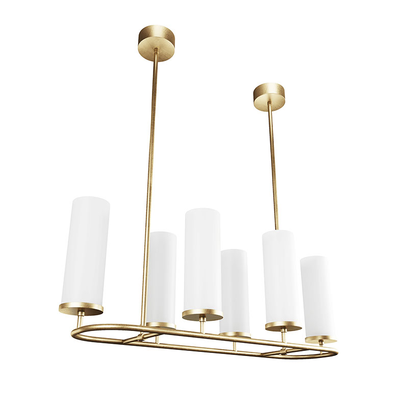 Люстра Дизайнерская Candle Holder 6 ламп Латунь Белый Люстра Дизайнерская Candle Holder 6 ламп Латунь Белый в Кирове | Loft Concept
