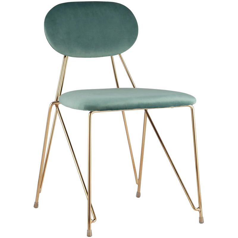 Стул Alice Chair Велюр Мятный цвет Мятный Золотой Стул Alice Chair Велюр Мятный цвет Мятный Золотой в Кирове | Loft Concept