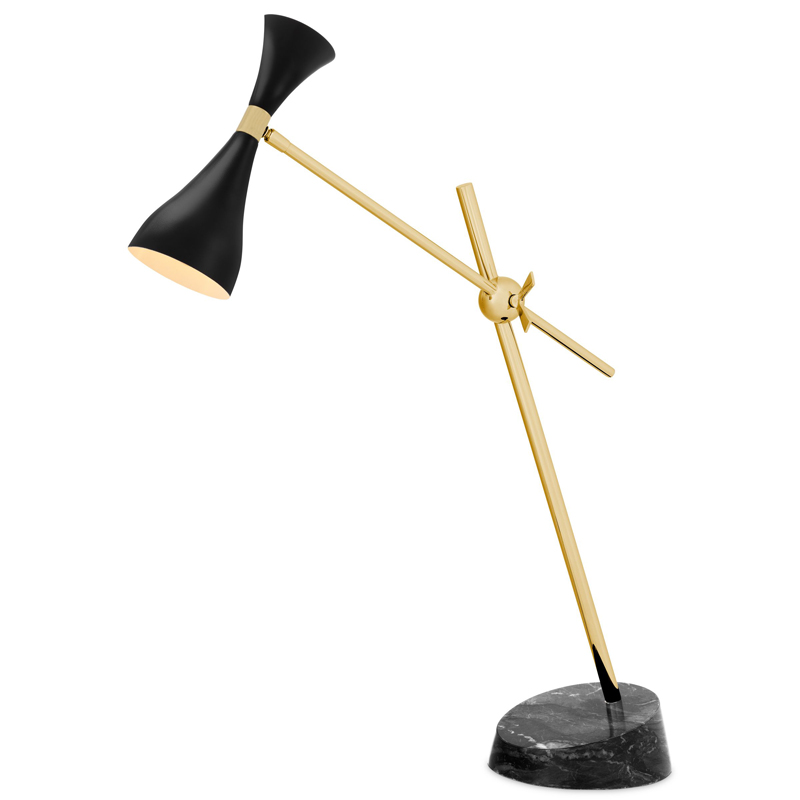 Настольная лампа Eichholtz Desk Lamp Cordero xl Черный Латунь Черный Мрамор Nero Настольная лампа Eichholtz Desk Lamp Cordero xl Черный Латунь Черный Мрамор Nero в Кирове | Loft Concept