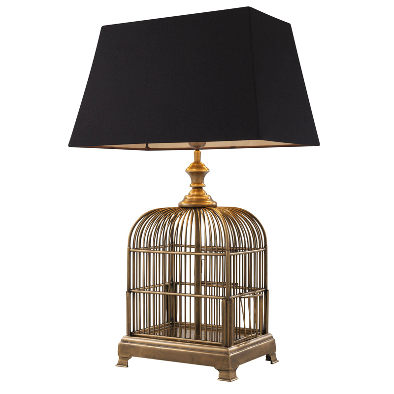 Настольная лампа Eichholtz Table Lamp Senator Винтажная латунь Черный Настольная лампа Eichholtz Table Lamp Senator Винтажная латунь Черный в Кирове | Loft Concept