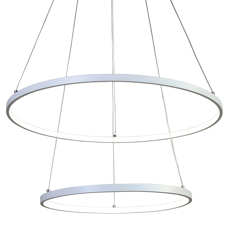 Люстра Ring Horizontal Double white 60+40 Белый Люстра Ring Horizontal Double white 60+40 Белый в Кирове | Loft Concept