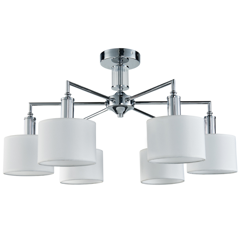 Люстра Laurent Chandelier white 65 Хром Белый Прозрачный в Кирове | Loft Concept 