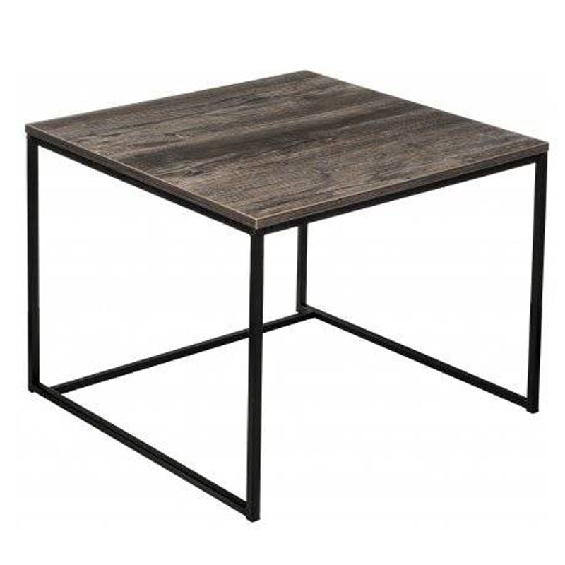 Приставной стол Industrial Oak Natil Side Table Коричневый Черный в Кирове | Loft Concept 