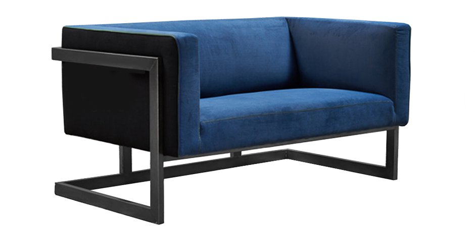 Диван Cube Blue Loveseat Sofa - Loft-Concept в Кирове