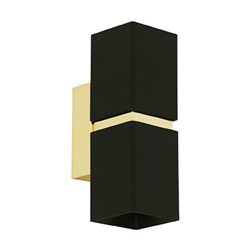 Бра Lestor double square gold Черный Глянцевое золото Бра Lestor double square gold Черный Глянцевое золото в Кирове | Loft Concept