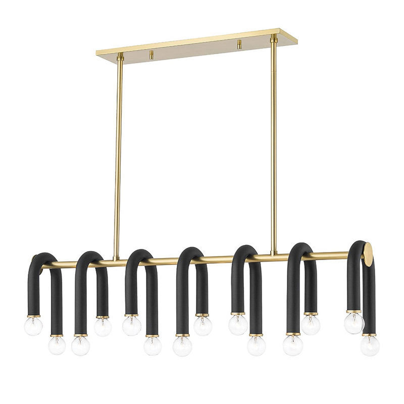 Люстра Paulson floppy chandelier gold Черный Золотой Люстра Paulson floppy chandelier gold Черный Золотой в Кирове | Loft Concept