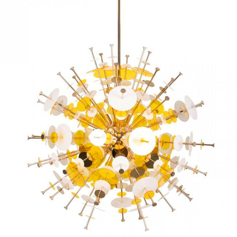 Люстра Dandelion Yellow диаметр 78 Золотой Желтый Белый Люстра Dandelion Yellow диаметр 78 Золотой Желтый Белый в Кирове | Loft Concept