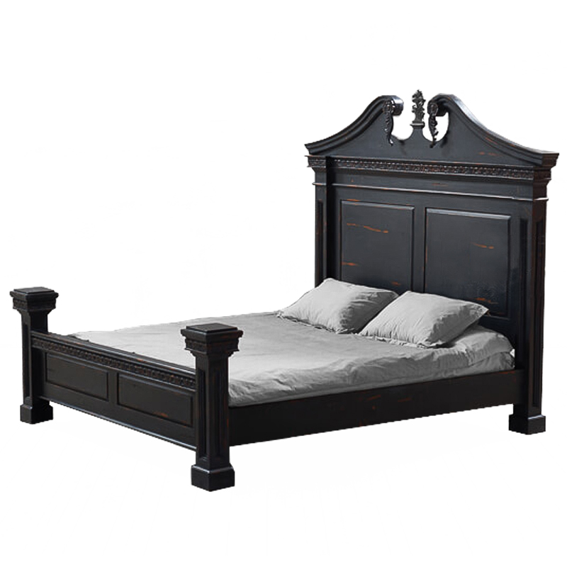 Кровать Gothic Style Bed Черный Кровать Gothic Style Bed Черный в Кирове | Loft Concept