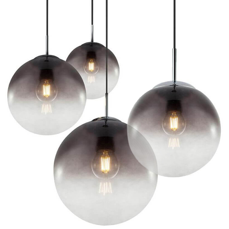 Светильник Ball Sunrise Pendant lamp smok 1 плафон Стекло Смок Хром Светильник Ball Sunrise Pendant lamp smok 1 плафон Стекло Смок Хром в Кирове | Loft Concept