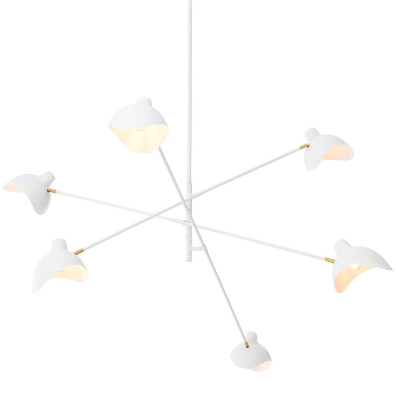 Люстра Eichholtz Chandelier Meryll White Латунь Античная полированная Белый Люстра Eichholtz Chandelier Meryll White Латунь Античная полированная Белый в Кирове | Loft Concept