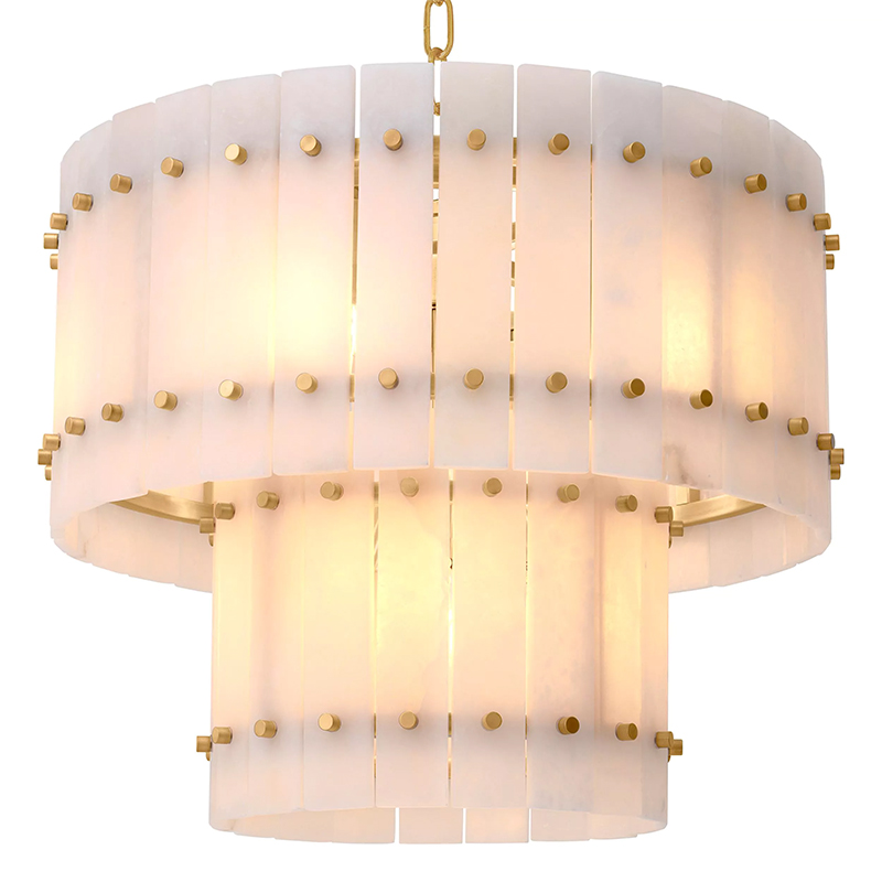 Люстра Eichholtz Chandelier Ruby S Alabaster Латунь Бежевый Белый Мрамор Bianco Люстра Eichholtz Chandelier Ruby S Alabaster Латунь Бежевый Белый Мрамор Bianco в Кирове | Loft Concept