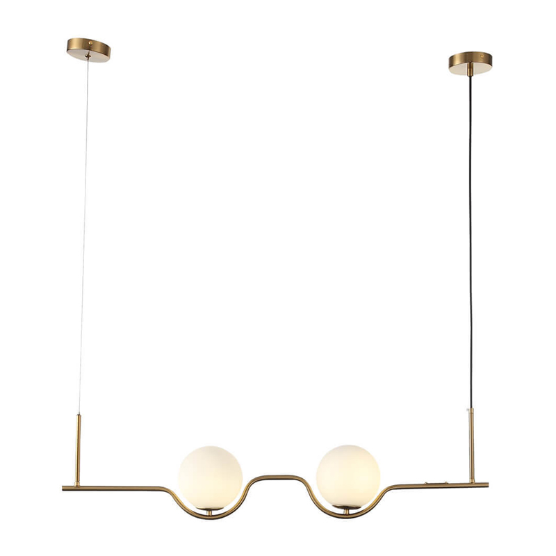Люстра B.LUX C Ball Linear Латунь Белое матовое стекло Люстра B.LUX C Ball Linear Латунь Белое матовое стекло в Кирове | Loft Concept