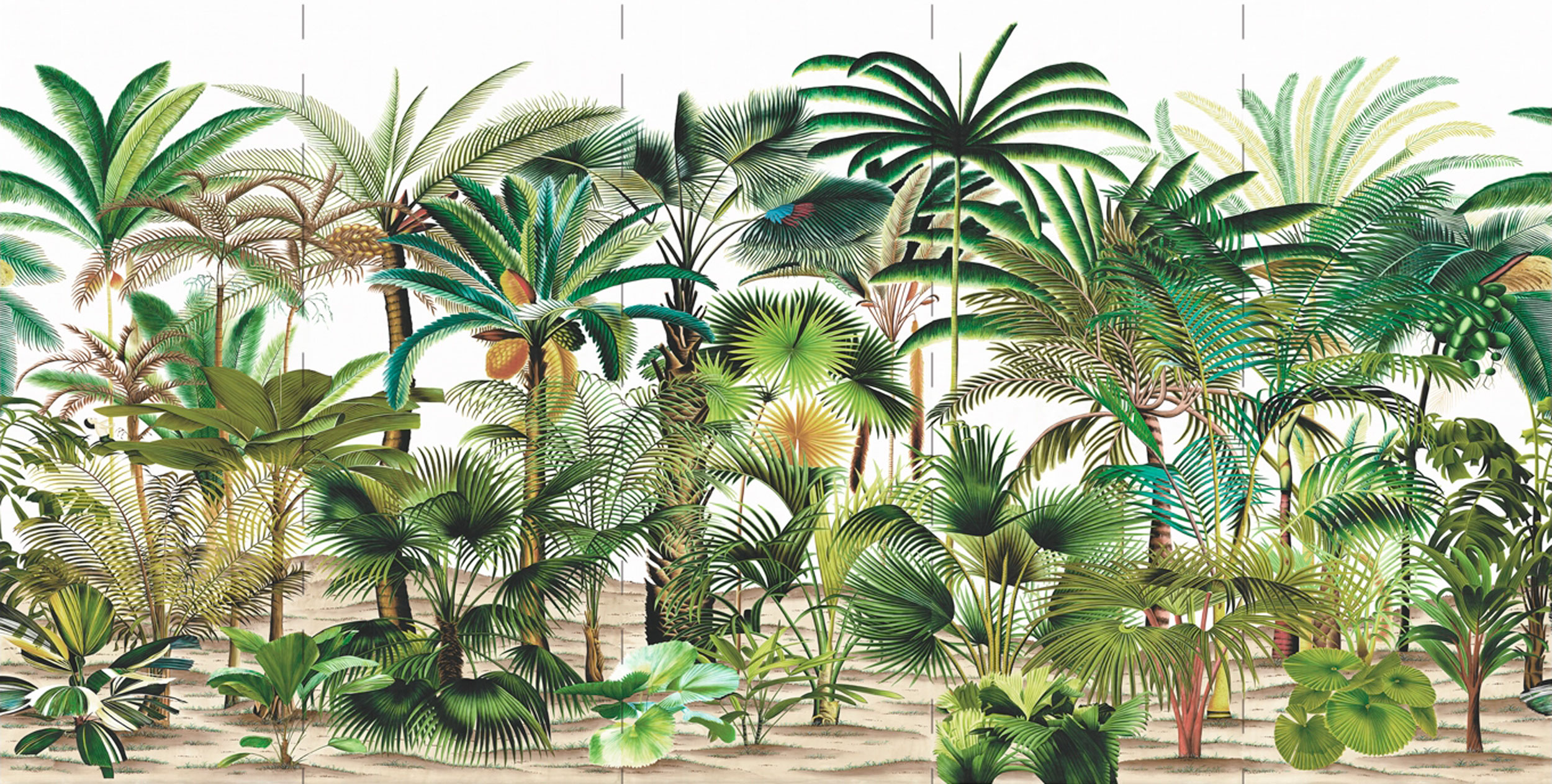 Обои ручная роспись Palmetum Tangerine - постер Loft-Concept в Кирове